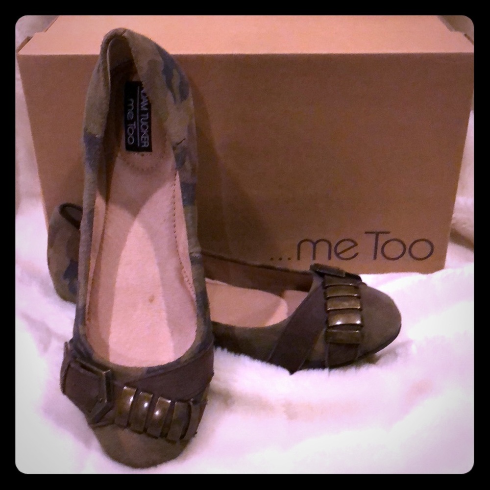 Adam Tucker Me Too Camo Ballet Flats-Sz 6.5